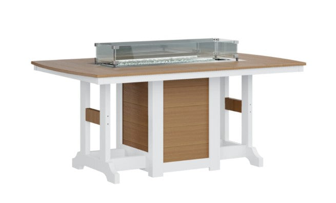 Berlin Gardens Garden Classic Standard Top 44" x 72" Rectangular Fire Counter Table