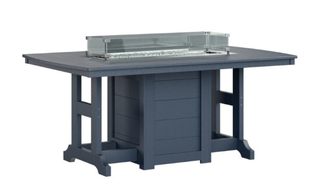 Berlin Gardens Garden Classic Standard Top 44" x 72" Rectangular Fire Counter Table