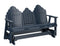 Berlin Gardens Cozi-Back Three Seat Glider w/Console Allochrome Brackets