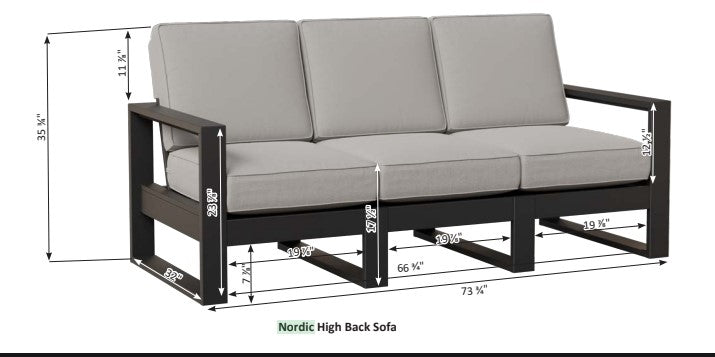 Berlin Gardens Nordic High Back Sofa