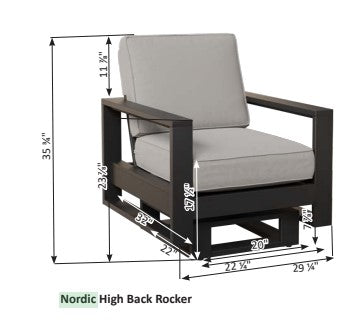 Berlin Gardens Nordic High Back Club Rocker