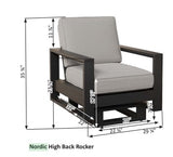 Berlin Gardens Nordic High Back Club Rocker