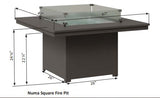 Berlin Gardens Numa 47" Square Fire Pit Table