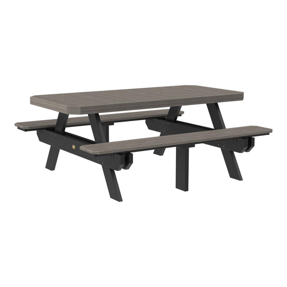 LuxCraft 6' Rectangular Picnic Table