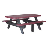 LuxCraft 6' Rectangular Picnic Table