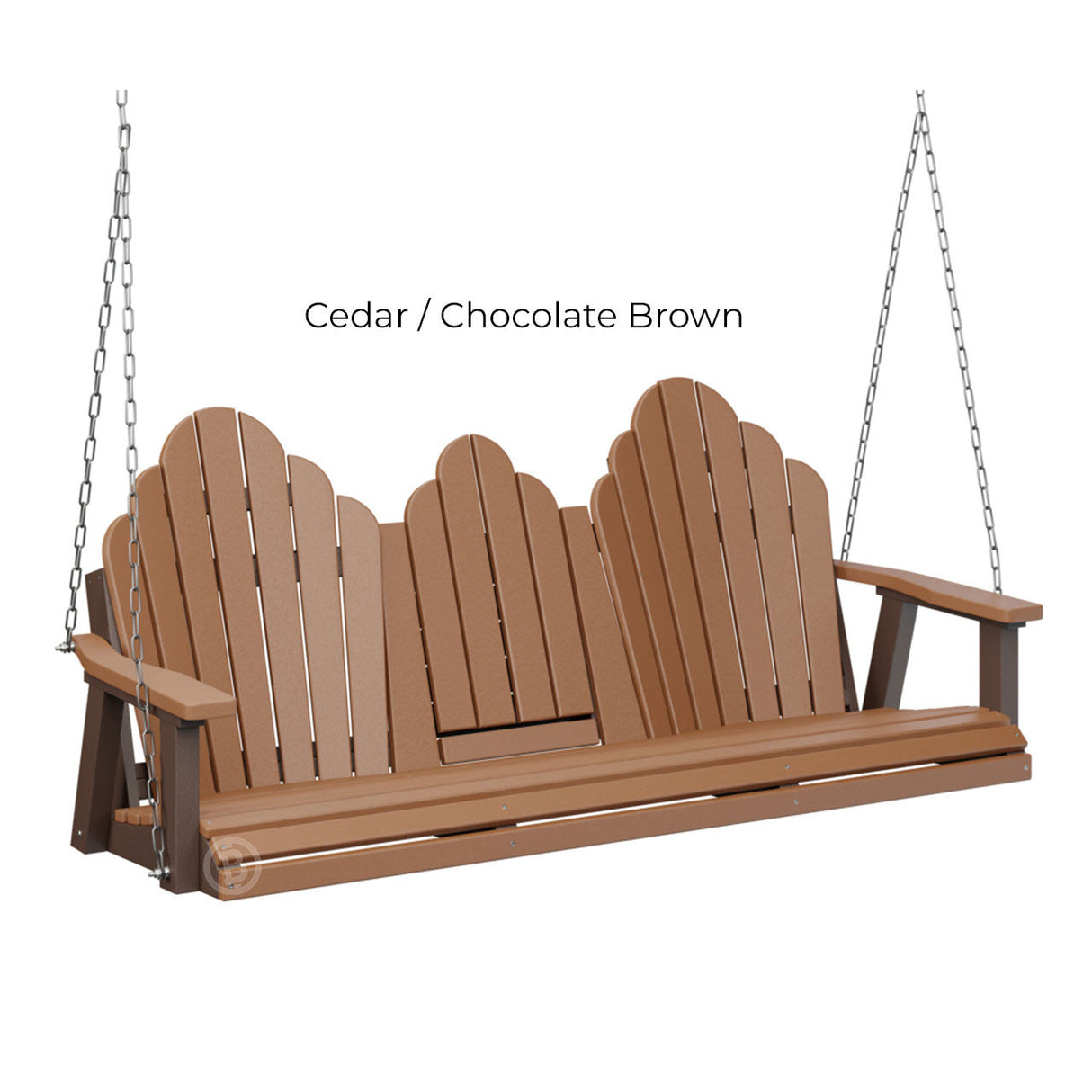 Berlin Gardens Cozi-Back Three Seat Swing w/Console (Stainless Chains)