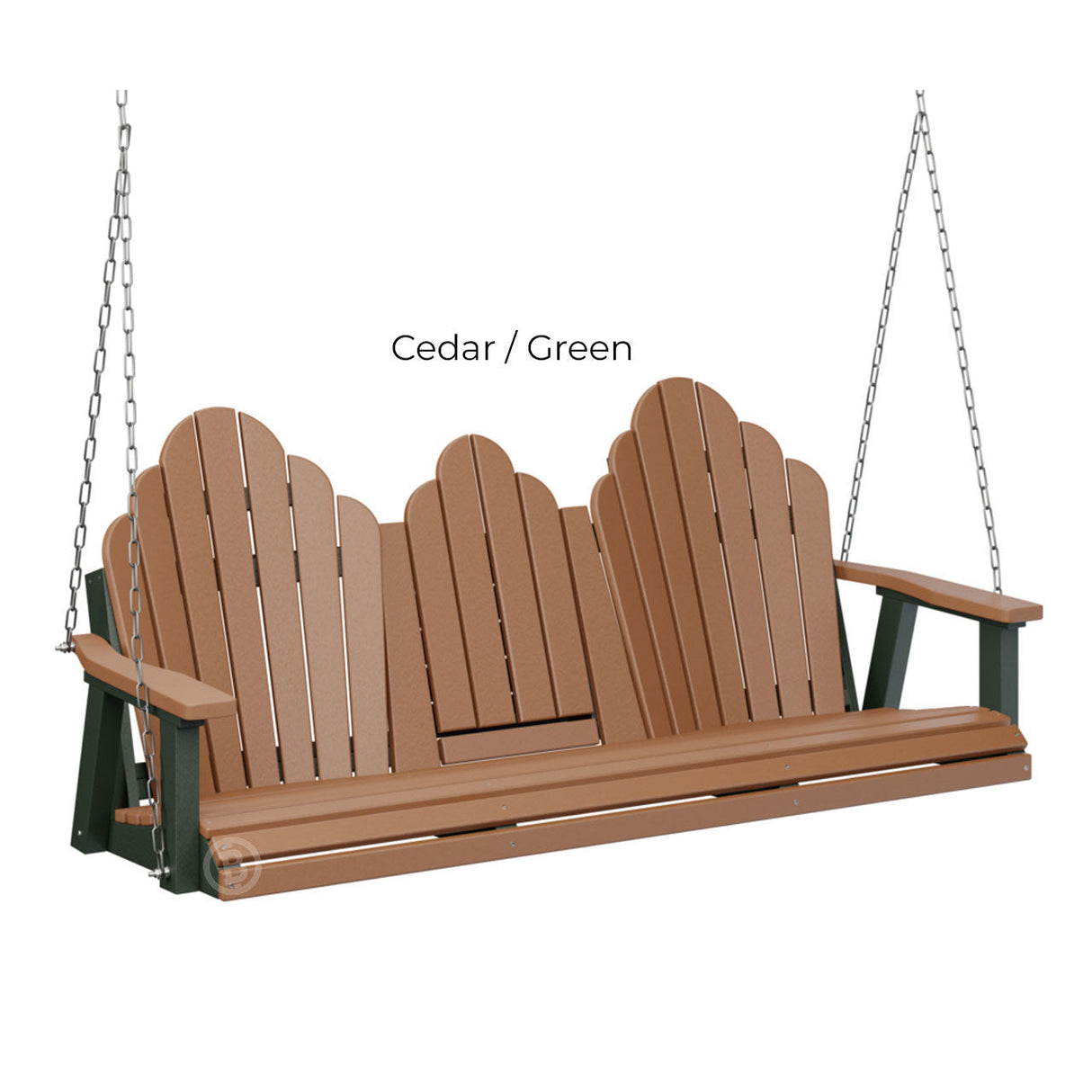 Berlin Gardens Cozi-Back Three Seat Swing w/Console (Stainless Chains)