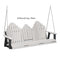 Berlin Gardens Cozi-Back Three Seat Swing w/Console (Stainless Chains)