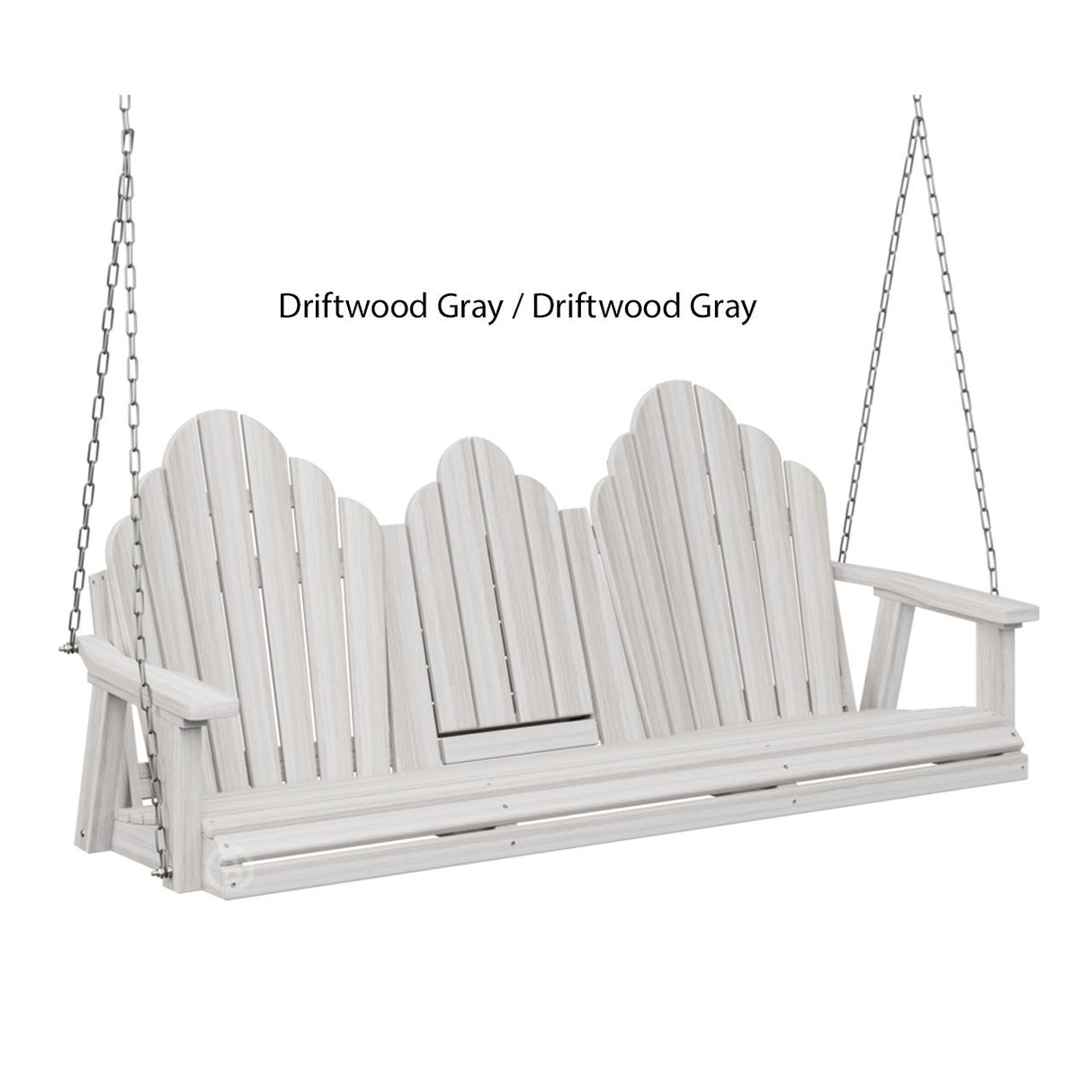 Berlin Gardens Cozi-Back Three Seat Swing w/Console (Stainless Chains)