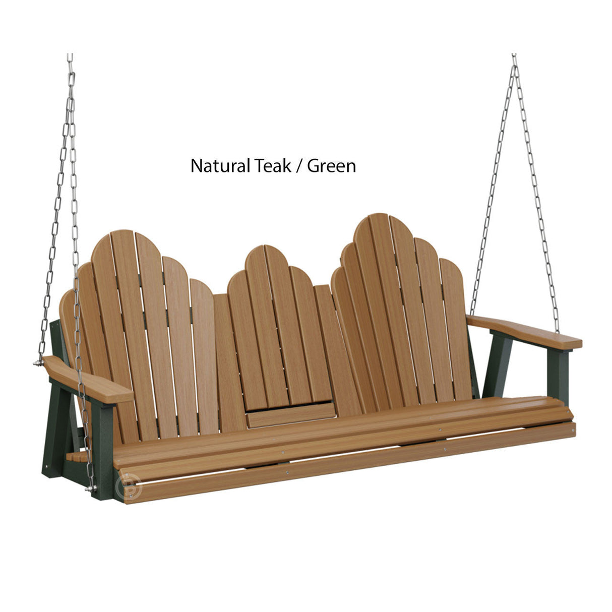 Berlin Gardens Cozi-Back Three Seat Swing w/Console (Stainless Chains)