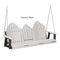 Berlin Gardens Cozi-Back Three Seat Swing w/Console (Stainless Chains)