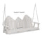 Berlin Gardens Cozi-Back Three Seat Swing w/Console (Stainless Chains)
