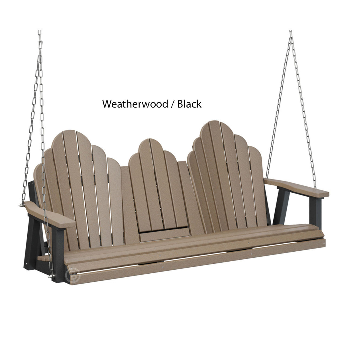 Berlin Gardens Cozi-Back Three Seat Swing w/Console (Stainless Chains)