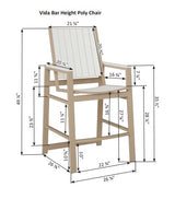 Berlin Gardens Vida Poly Bar Chair