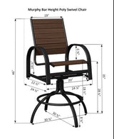 Berlin Gardens Murphy Poly Swivel Bar Chair