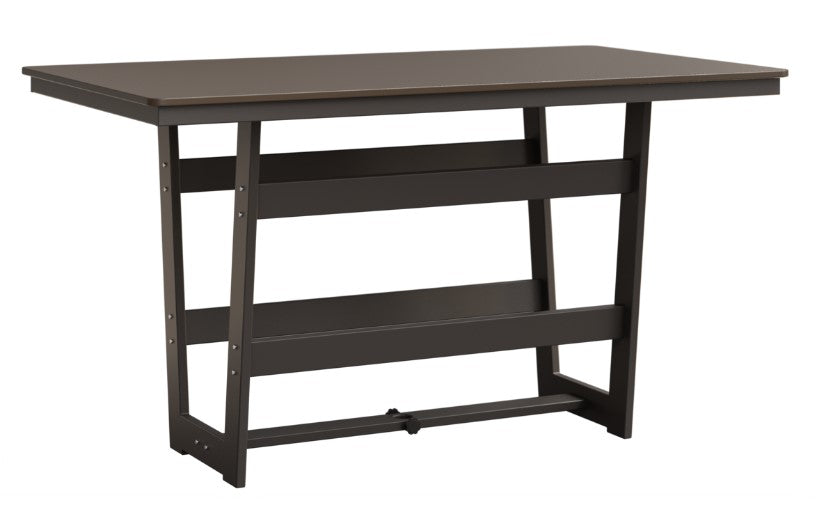 Berlin Gardens Hudson Bar Height 40" x 70" Rectangle Table with Hammered Top