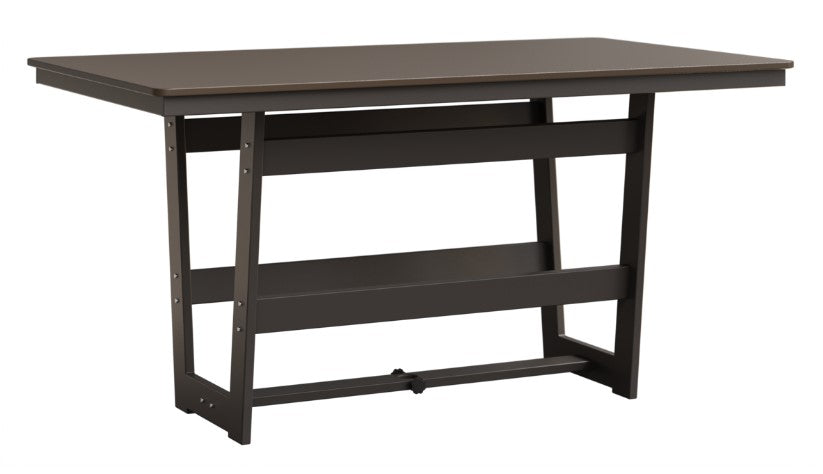 Berlin Gardens Hudson Counter Height 40" x 70" Rectangle Table with Hammered Top