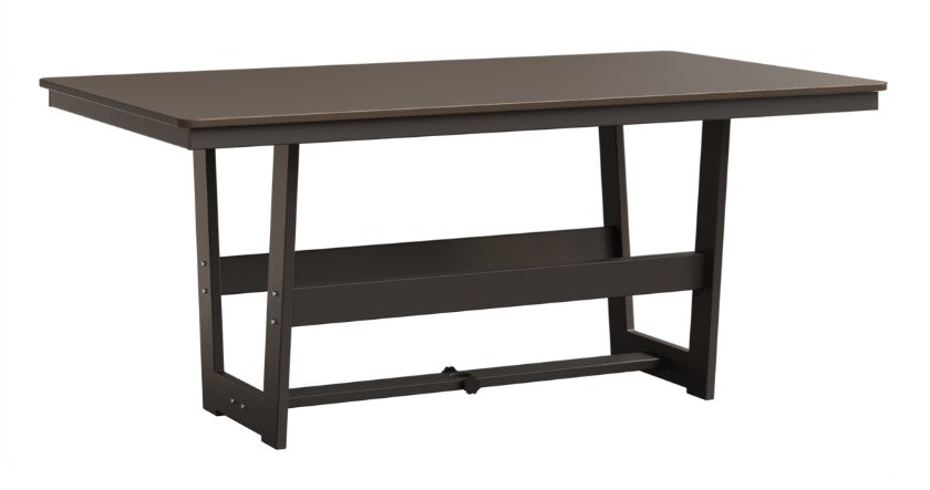 Berlin Gardens Hudson Dining Height 40" x 70" Rectangle Table with Hammered Top