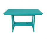 Beaver Dam Seabreak 72" Mission Rail Bar Table