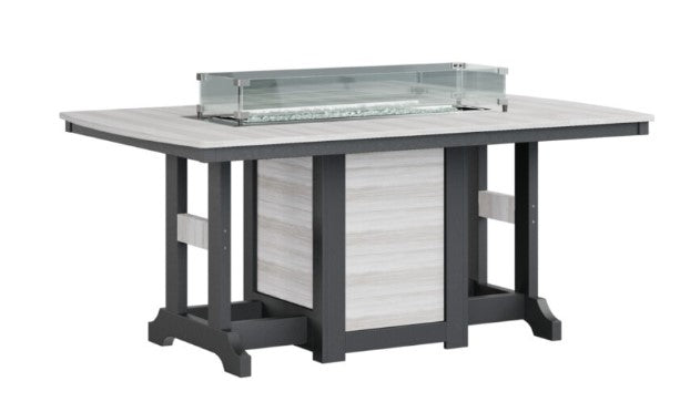 Berlin Gardens Garden Classic Standard Top 44" x 72" Rectangular Fire Bar Table