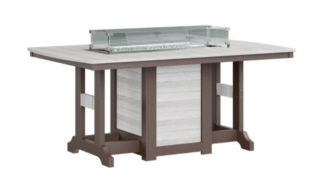 Berlin Gardens Garden Classic Standard Top 44" x 72" Rectangular Fire Bar Table