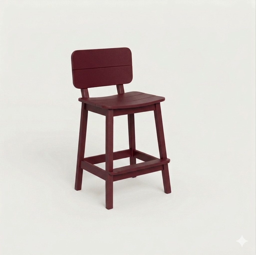 Beaver Dam Surf-Aira Saddle Bar Stool with back
