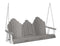 Berlin Gardens Cozi-Back Three Seat Swing w/Console (Zinc Chains)