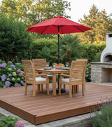 FREE 9' Market Umbrella With Purchase Of Berlin Gardens 5 Piece Dining Set