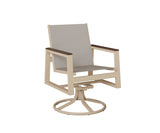 Berlin Gardens Vida Regular Sling Swivel Rocker Dining Chair