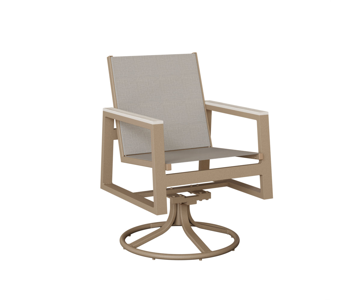 Berlin Gardens Vida Regular Sling Swivel Rocker Dining Chair