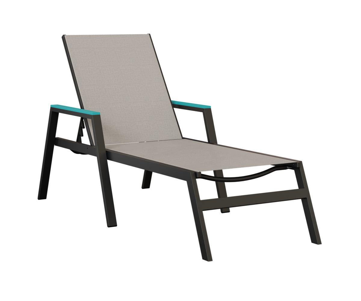 Berlin Gardens Vida Regular Sling Chaise Lounge with Arms