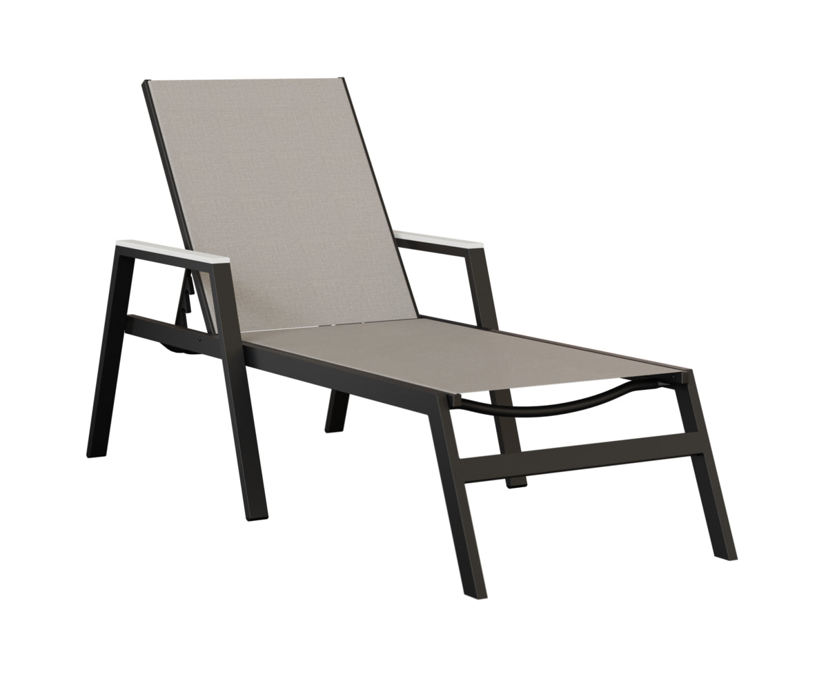 Berlin Gardens Vida Regular Sling Chaise Lounge with Arms