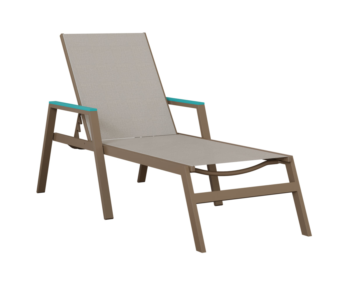 Berlin Gardens Vida Regular Sling Chaise Lounge with Arms