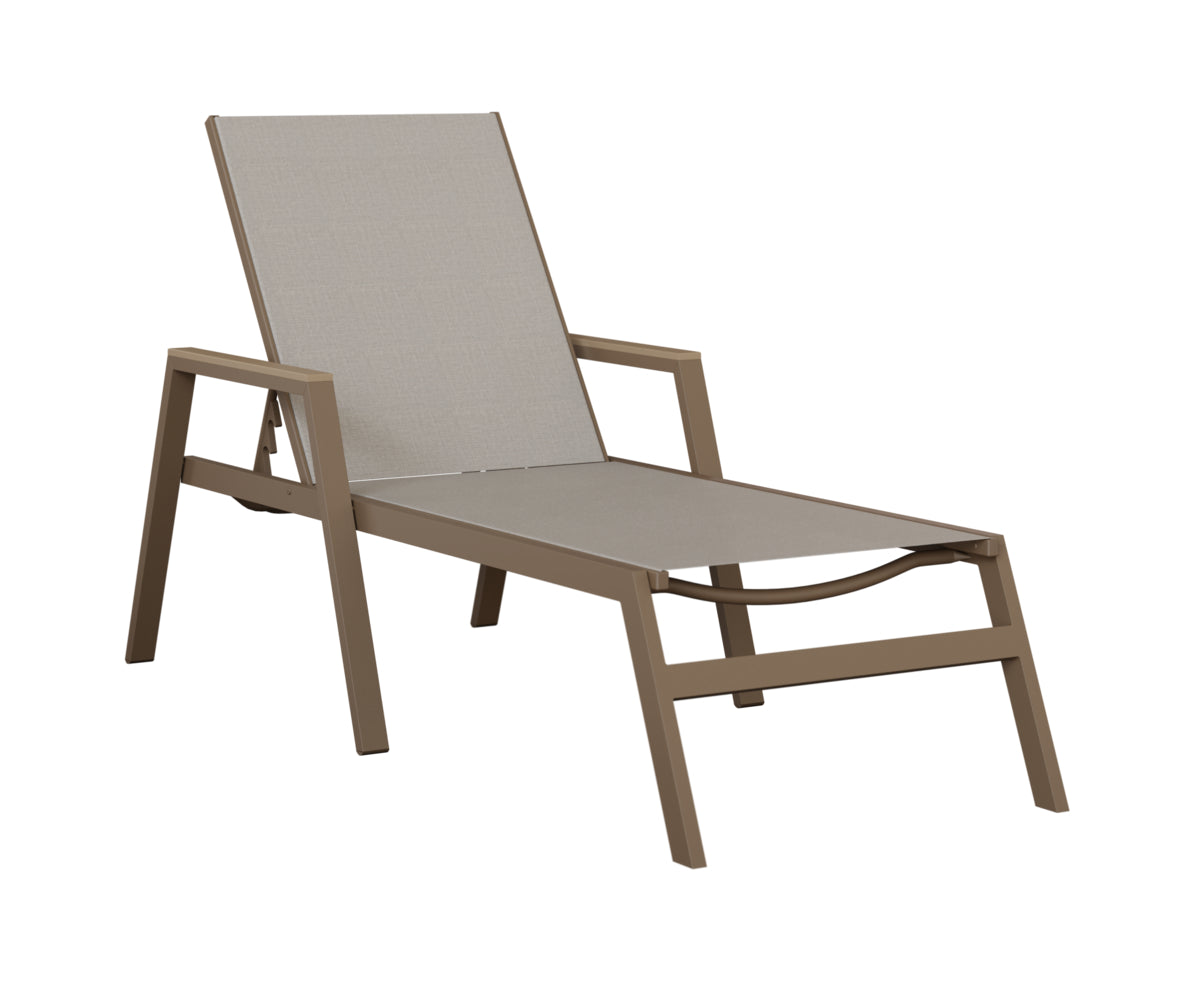Berlin Gardens Vida Regular Sling Chaise Lounge with Arms