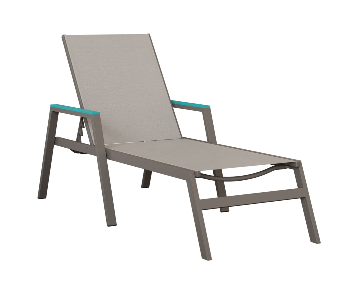 Berlin Gardens Vida Regular Sling Chaise Lounge with Arms