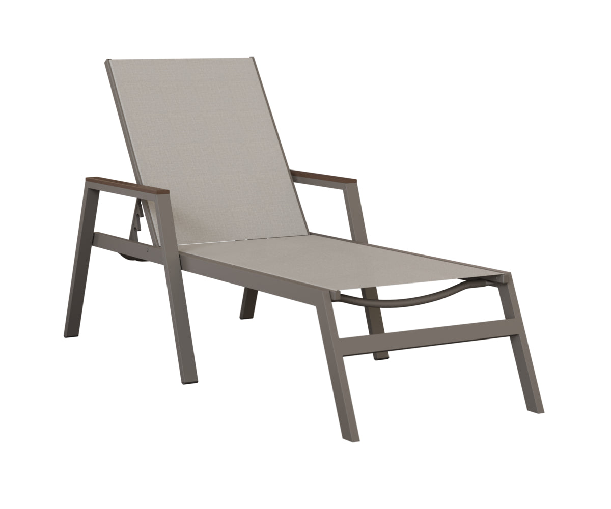 Berlin Gardens Vida Regular Sling Chaise Lounge with Arms
