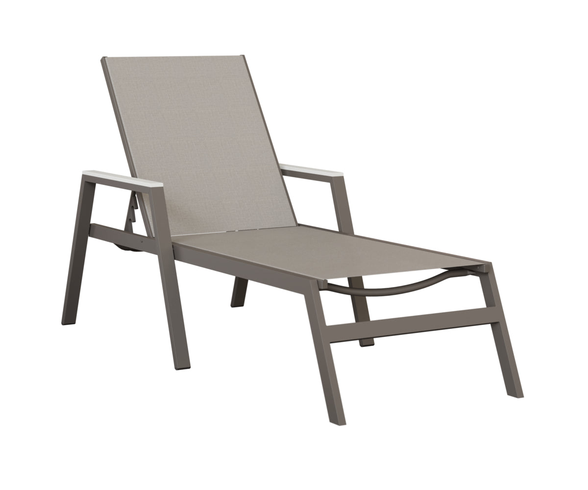 Berlin Gardens Vida Regular Sling Chaise Lounge with Arms
