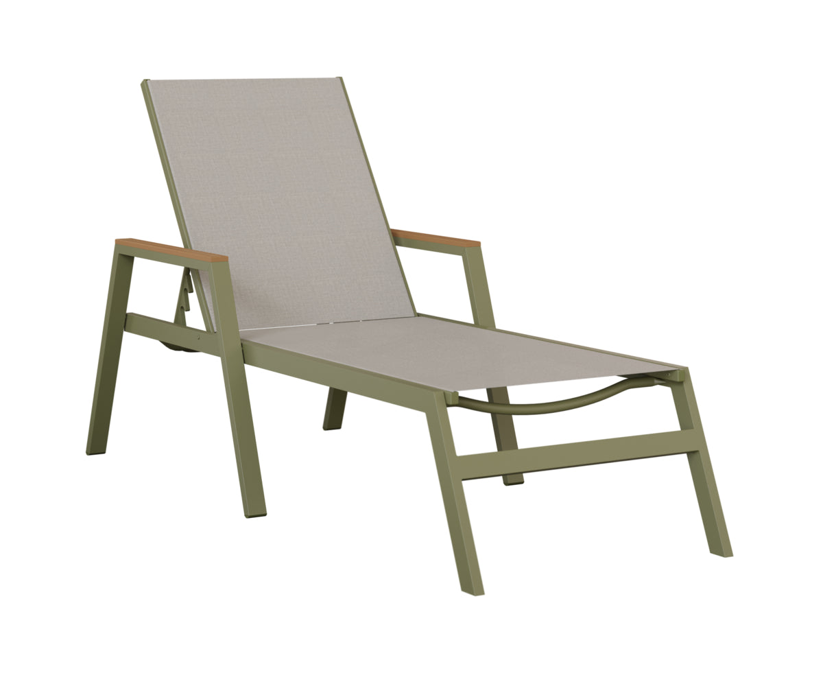 Berlin Gardens Vida Regular Sling Chaise Lounge with Arms