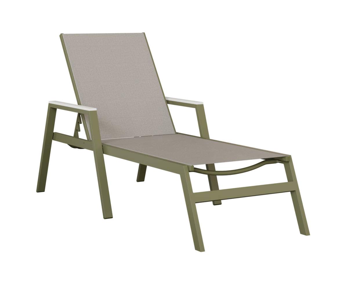 Berlin Gardens Vida Regular Sling Chaise Lounge with Arms