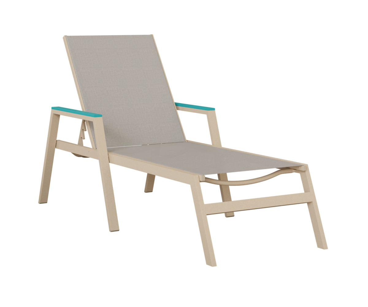 Berlin Gardens Vida Regular Sling Chaise Lounge with Arms