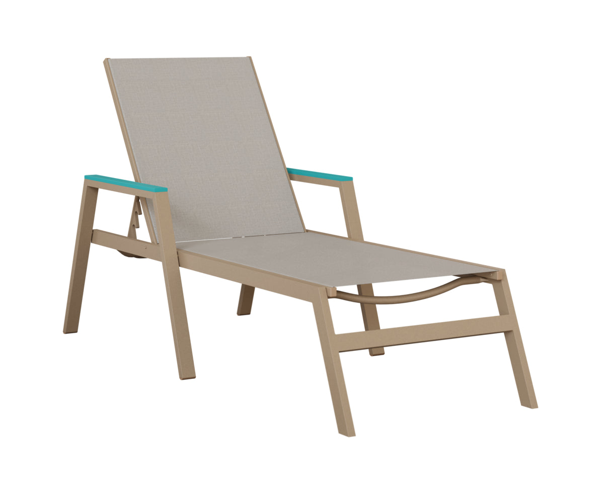 Berlin Gardens Vida Regular Sling Chaise Lounge with Arms