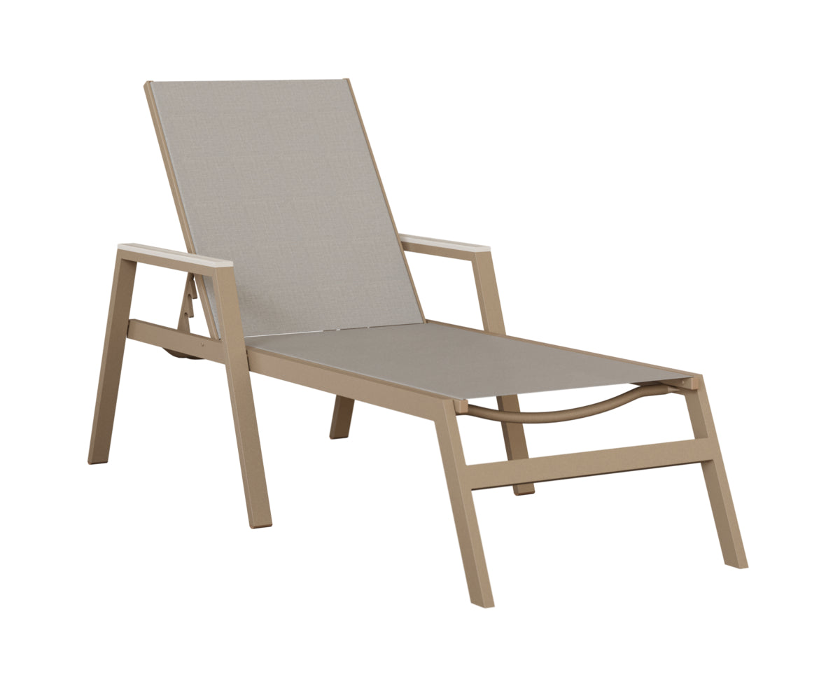 Berlin Gardens Vida Regular Sling Chaise Lounge with Arms