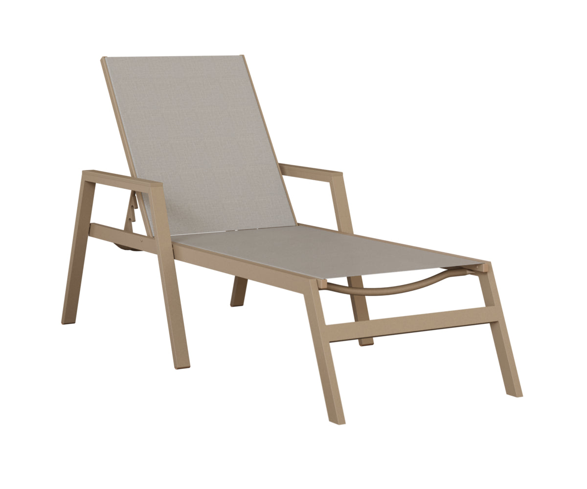 Berlin Gardens Vida Regular Sling Chaise Lounge with Arms