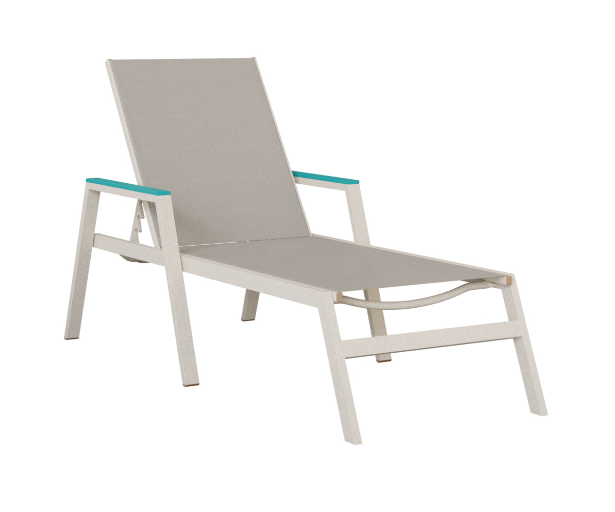 Berlin Gardens Vida Regular Sling Chaise Lounge with Arms