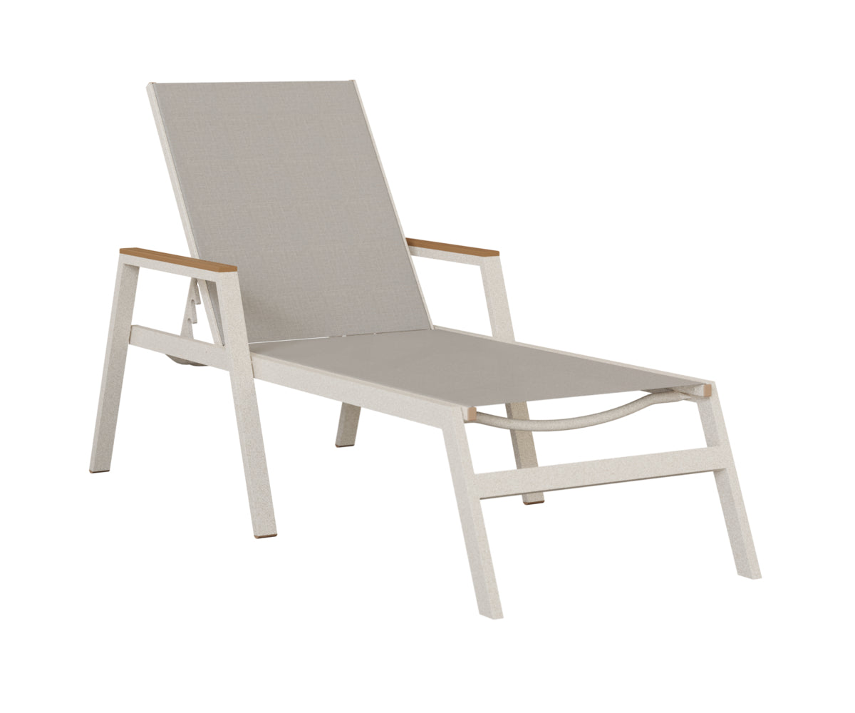 Berlin Gardens Vida Regular Sling Chaise Lounge with Arms