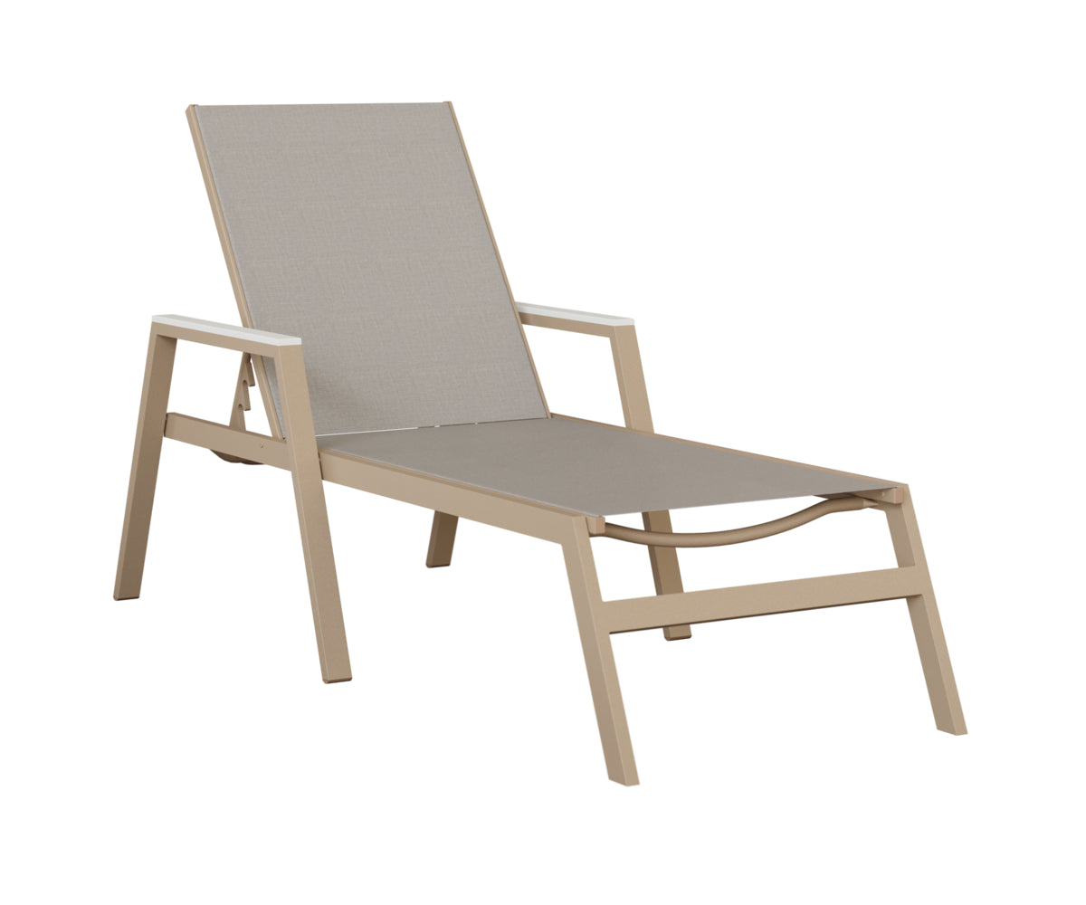 Berlin Gardens Vida Regular Sling Chaise Lounge with Arms
