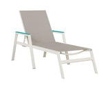 Berlin Gardens Vida Regular Sling Chaise Lounge with Arms