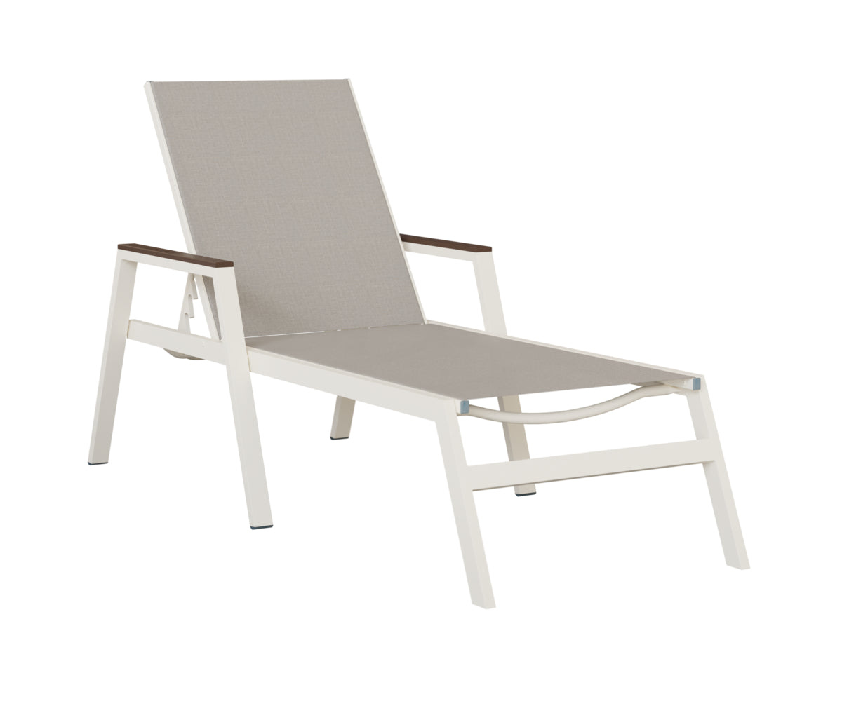 Berlin Gardens Vida Regular Sling Chaise Lounge with Arms