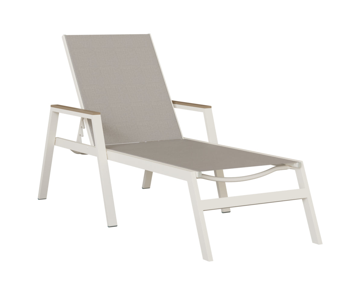 Berlin Gardens Vida Regular Sling Chaise Lounge with Arms