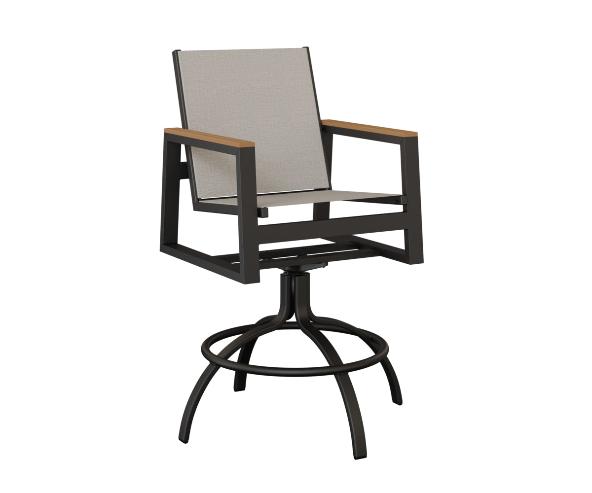 Berlin Gardens Vida Regular Sling Swivel Bar Chair
